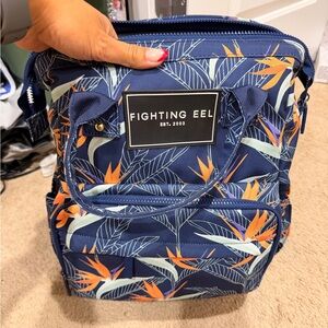 Fighting Eel Tropical Blue and Orange Backpack